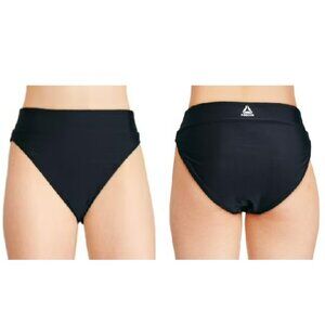 Reebok High Waist Bikini Bottom XL NWT Black UPF50 Sport Swimwear Womens